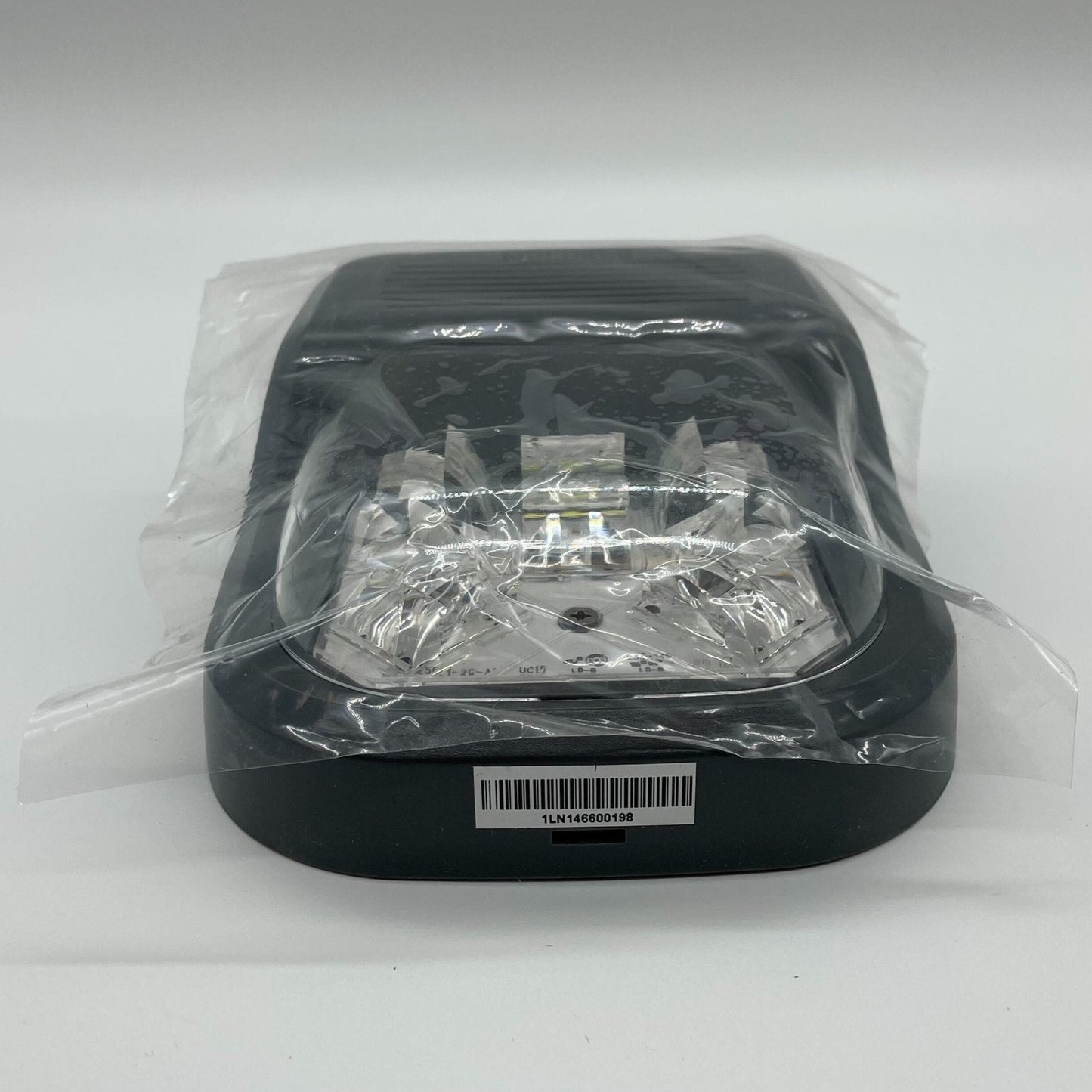 Macurco HS-C Horn Strobe with clear lens, combining loud horn and bright strobe for fire alarm notification.