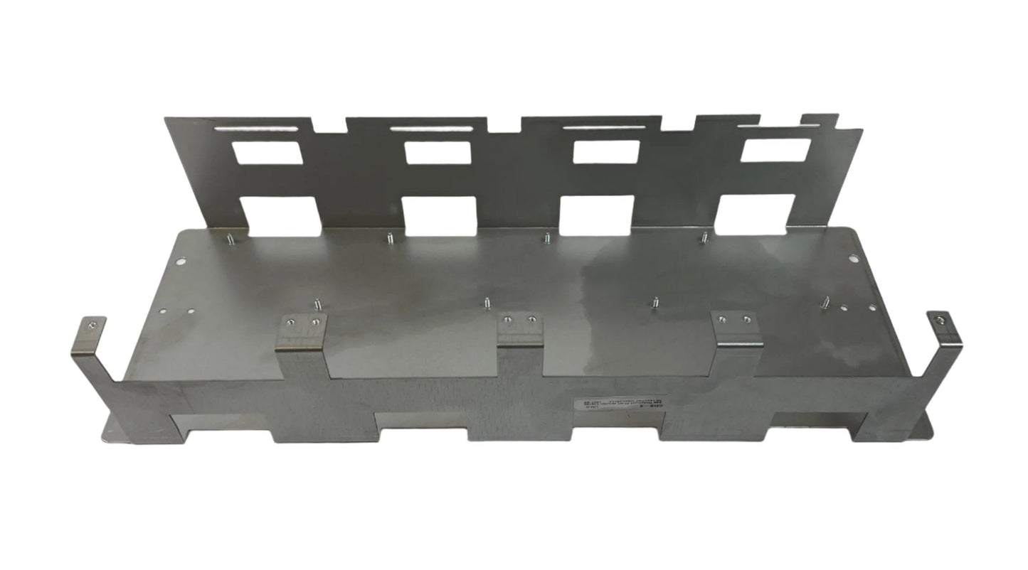 Notifier CHS-4 control panel chassis with mounted control unit, designed for fire alarm system management.