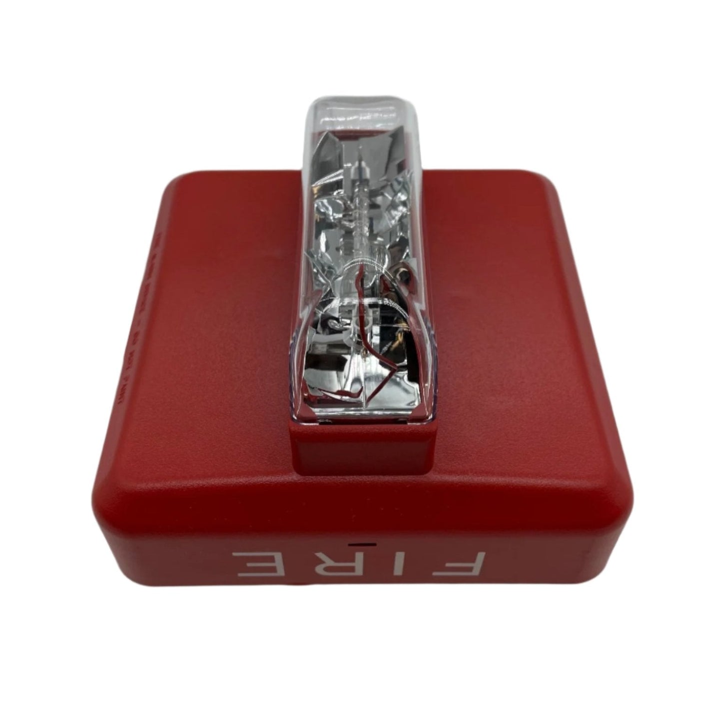 Siemens ZR-MC-CR replacement part for strobe lighting, featuring multiple candela settings and a red ceiling mount.