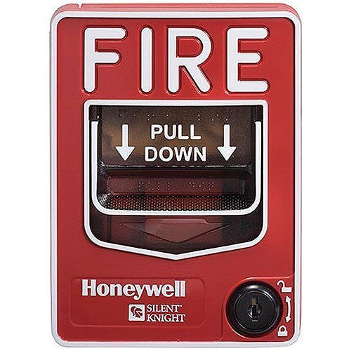 Silent Knight SK-PULL-SA addressable manual pull station with single-action design for fire alarm systems.