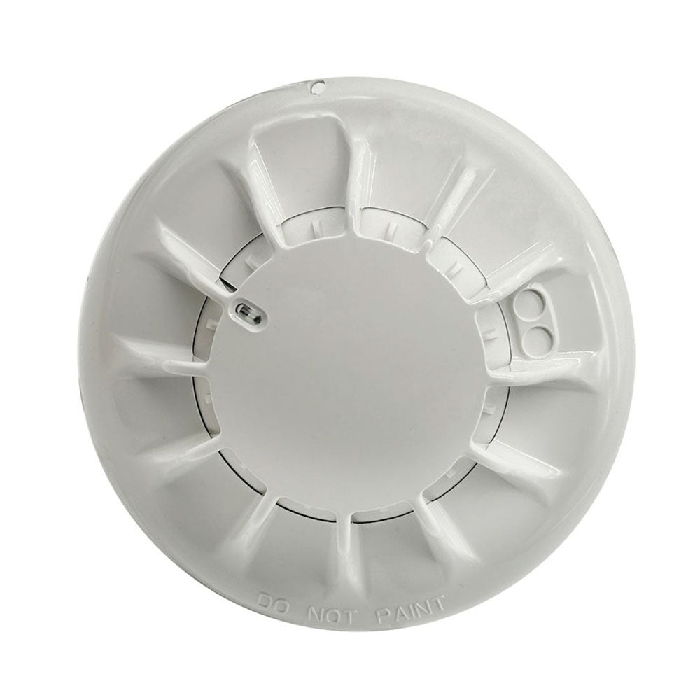 Simplex 4098-5612 TrueAlarm analog addressable heat detector, fixed temperature sensor for fire safety.