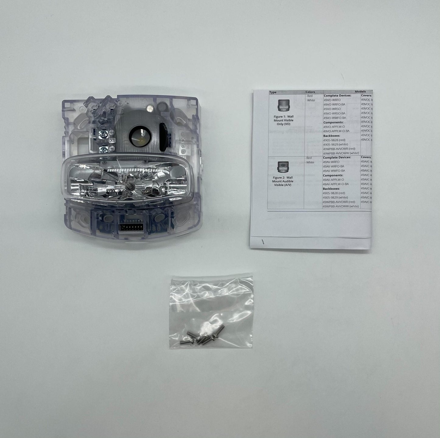 White Simplex TrueAlert ES wall mount addressable horn strobe for outdoor safety alert systems.