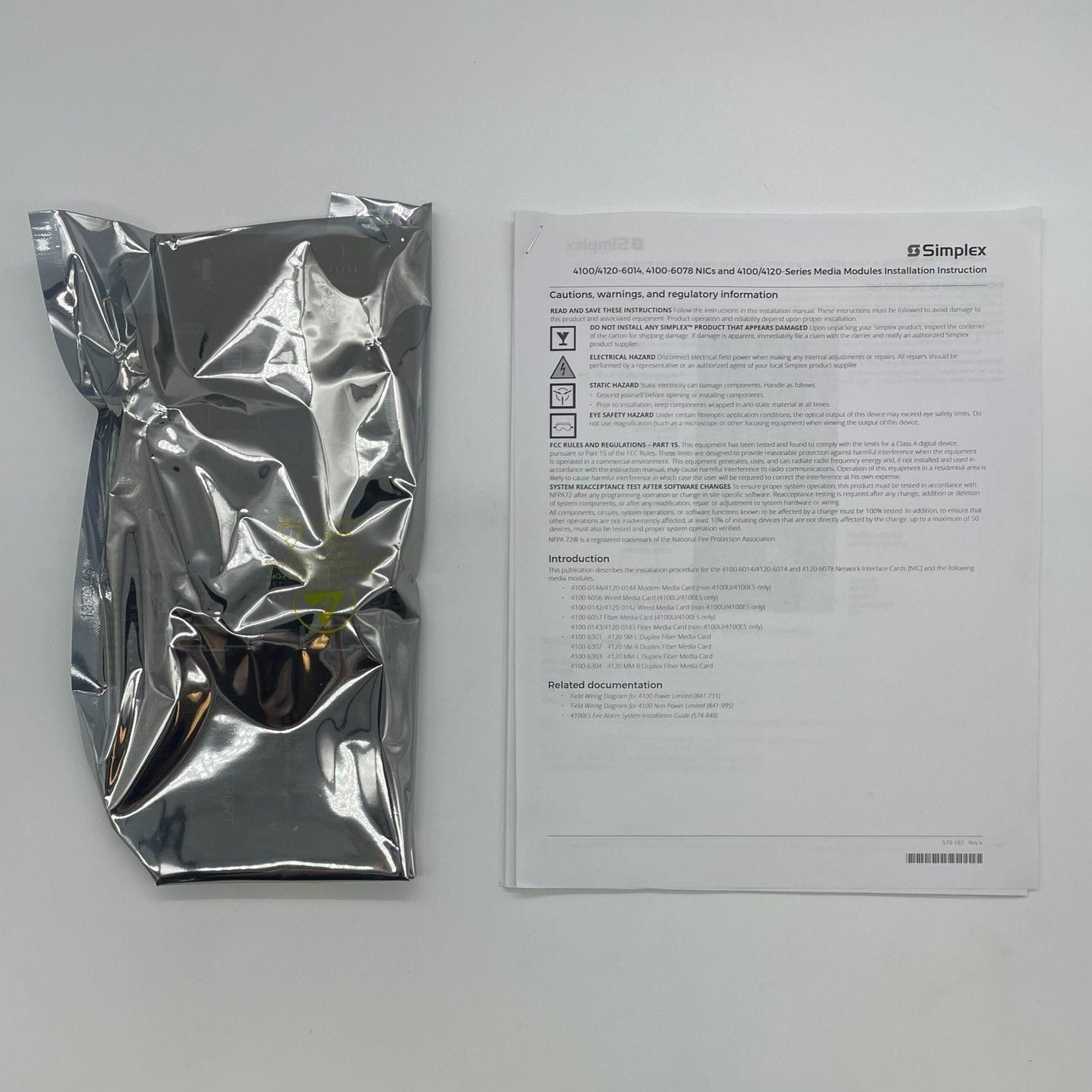 Simplex 4100-6078 4100ES Panel Module interface board for security control panels, shown in the product image.