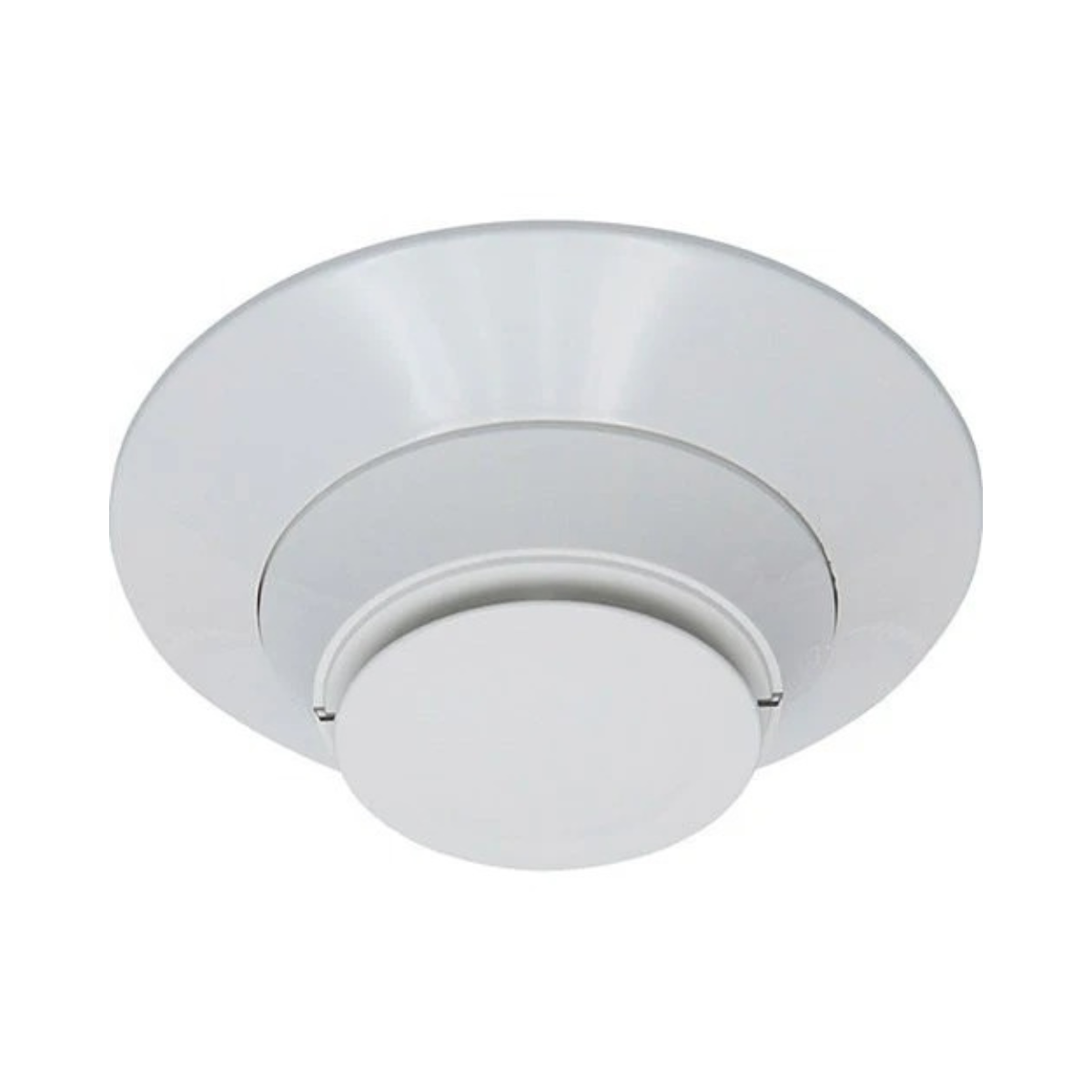 Fire-Lite SD365 addressable photoelectric smoke detector with a round, white sensor housing and mounting base.