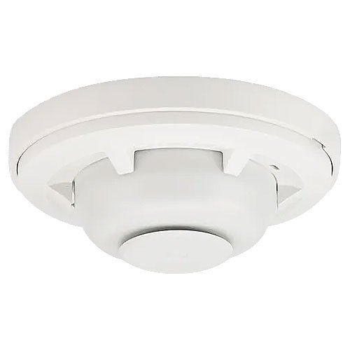 System Sensor 5601P heat detector with fixed temperature and rate-of-rise sensor, shown in a close-up view.
