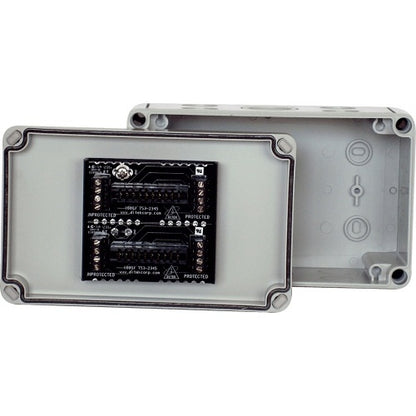 Ditek DTK-TSS3 surge protection device mounted on electrical panel for surge and spike protection in electronic systems.