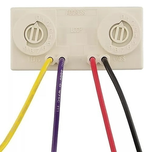 Farenhyt IDP-MINIMON addressable mini monitor module showing circuit connections and compact design for fire alarm systems.