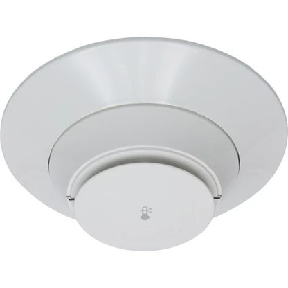 Silent Knight SK-HEAT-W addressable heat detector with a white sensor head for fire safety and temperature monitoring.