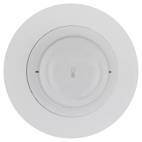 Silent Knight SK-HEAT-W addressable heat detector with mounting base, designed for fire alarm systems.