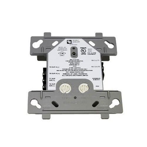 Silent Knight SK-MONITOR addressable input monitor module with multiple connection ports and indicator LEDs on a white background.