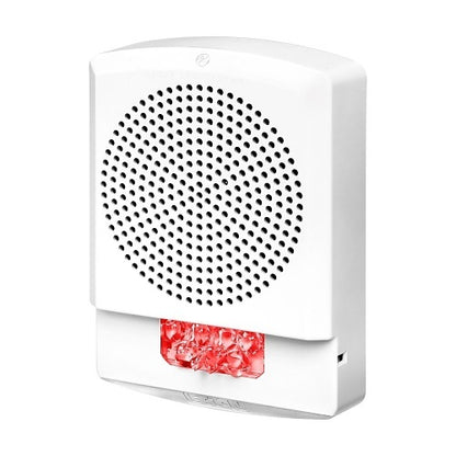 Eaton Wheelock Eluxa Multi-Tone Wall Horn for audible alert systems, mounted on a wall with a compact design.