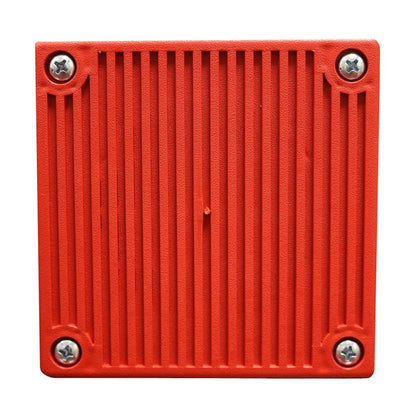 Eaton Wheelock MT4-115-R replacement part, multitone horn in red, 120VAC, used for emergency or alert systems.