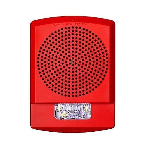 Eaton Wheelock ELCHSR visual device with strobe light, mounted on a white background, used for alarm and emergency signaling.