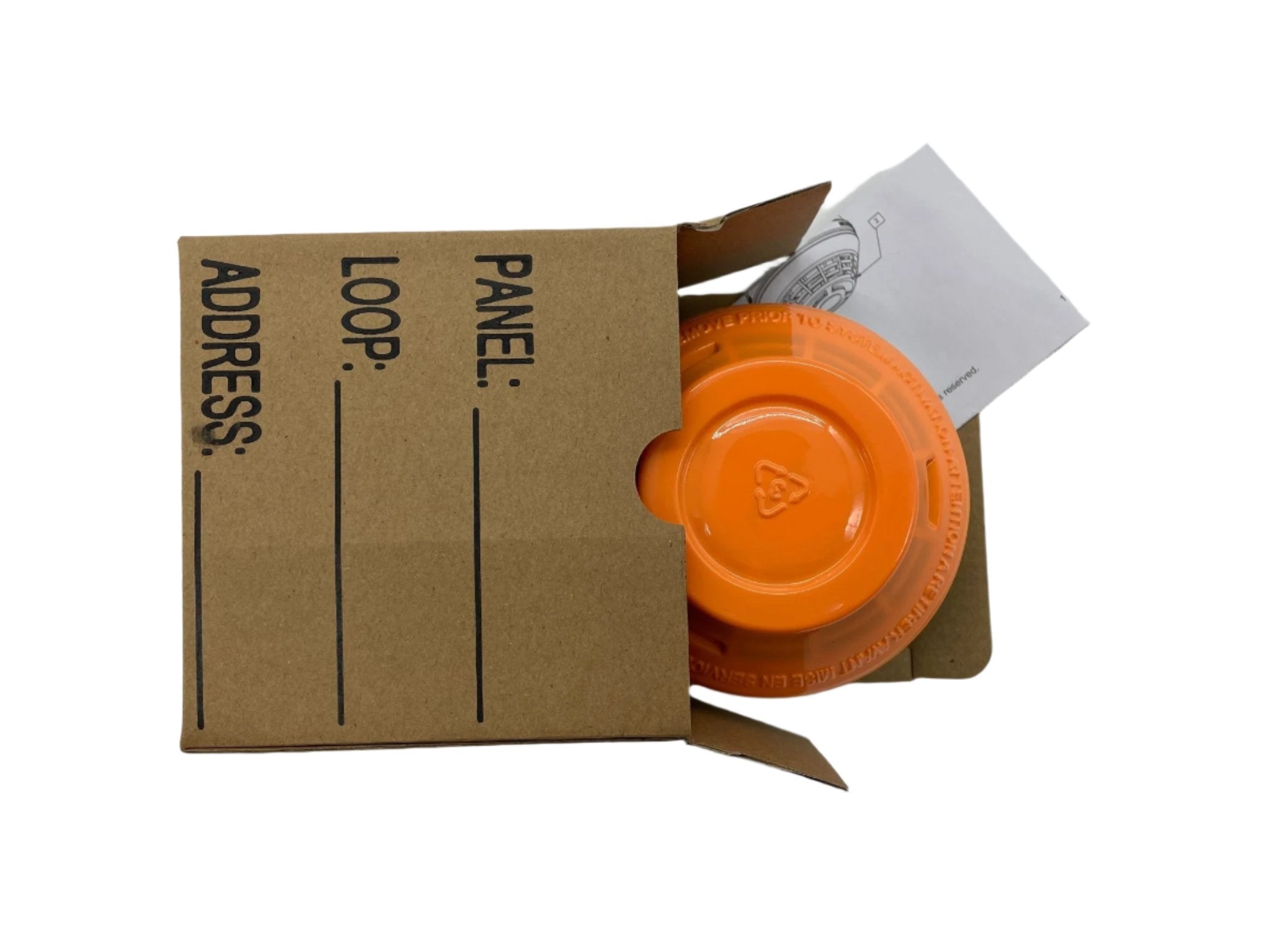 Edwards SIGA-PD photoelectric smoke detector mounted on ceiling, part of Edwards smoke detectors series.