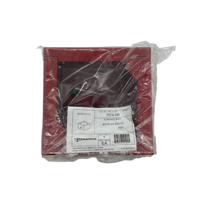 Edwards 757A-SB replacement surface box part for HVAC or electrical systems, shown in a close-up image.