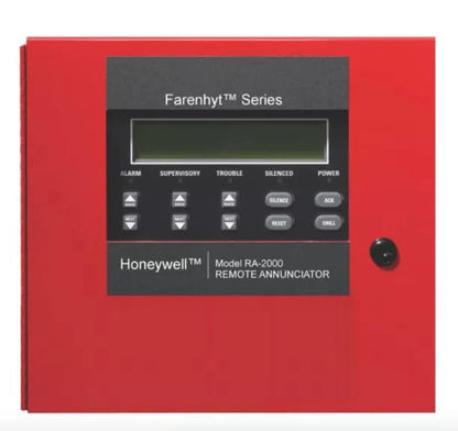 Farenhyt RA-2000 Remote Annunciator display panel with multiple indicator lights for fire alarm system monitoring.