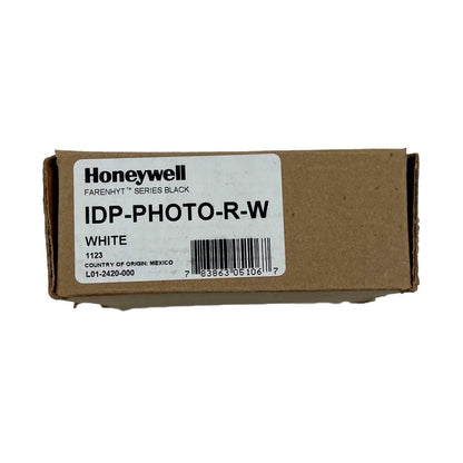 Farenhyt IDP-PHOTO-R-W photoelectric smoke detector with remote test capability, plug-in design for home safety.
