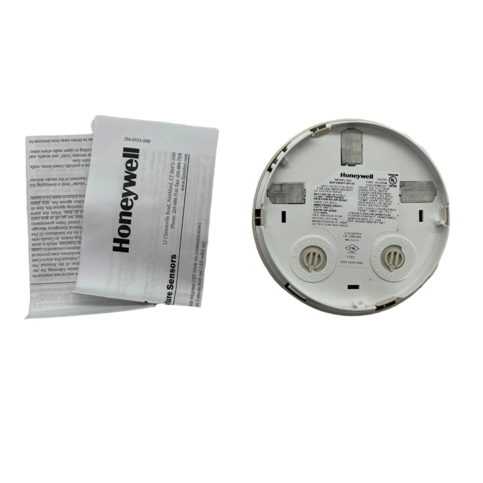 Farenhyt IDP-HEAT-HT-IV high-temperature thermal sensor for heat detection, showing a compact, industrial-grade heat detector device.