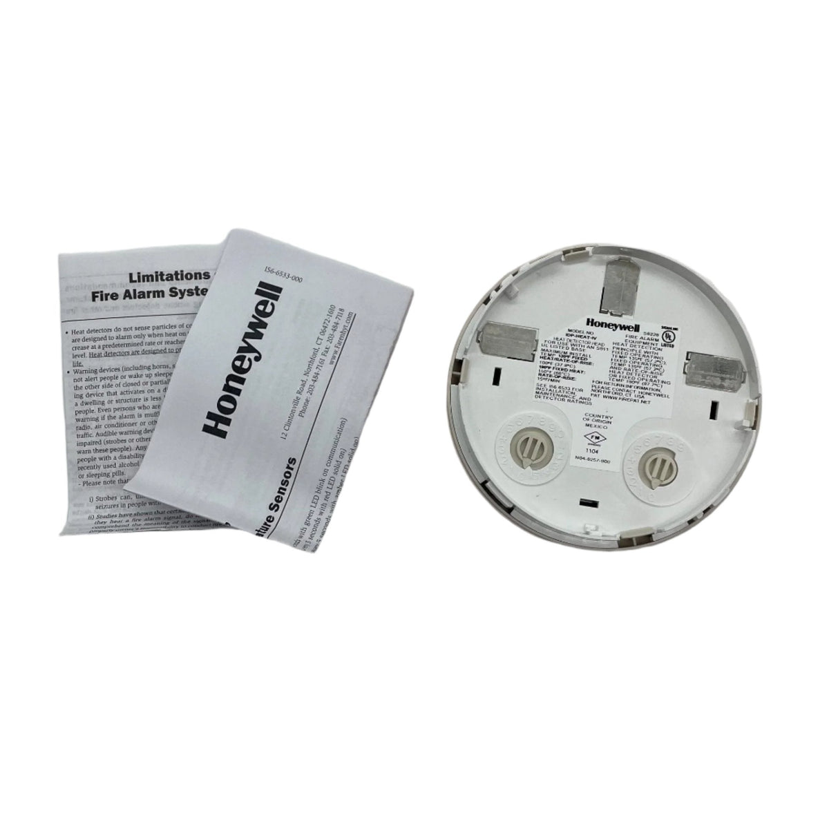 Farenhyt IDP-HEAT-IV thermal heat sensor in ivory, a heat detector with a sleek, compact design for fire safety.