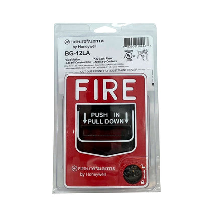 Fire-Lite BG-12LA BG-Series manual pull station with dual-action handle for fire alarm activation.