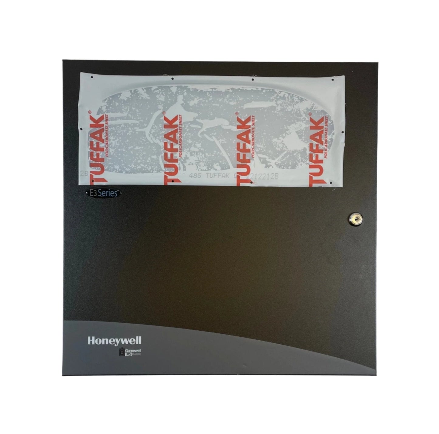 Gamewell-FCI E3BB-BB black cabinet backbox for B-Size E3 panels, housing control boards in a secure enclosure