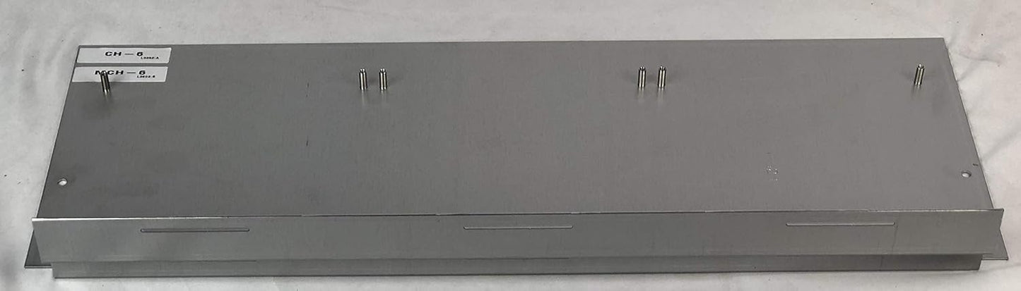 Gamewell-FCI MCH-6 6-unit mounting chassis for multi-mod modules, shown with compartments for fire alarm system installation.