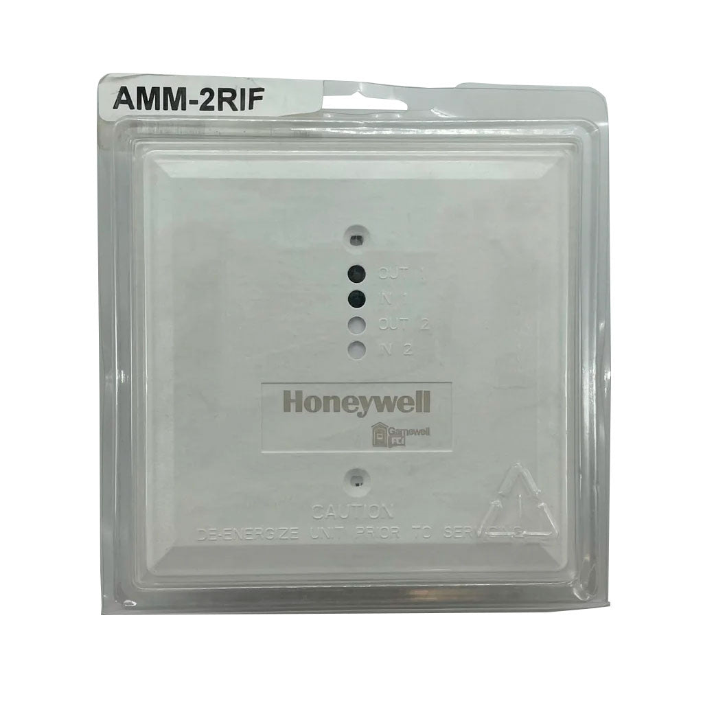 Gamewell-FCI AMM-2RIF addressable hybrid module with 2 monitor inputs and 2 relay outputs for fire alarm systems.