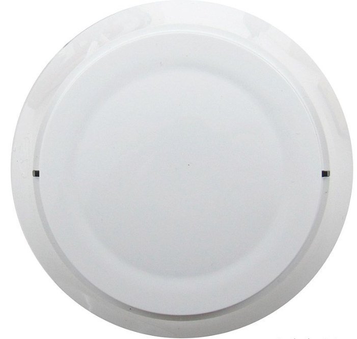 Gamewell-FCI ASD-PL3-IV intelligent photoelectric smoke detector in ivory with Velociti clip, designed for fire safety and early smoke detection.