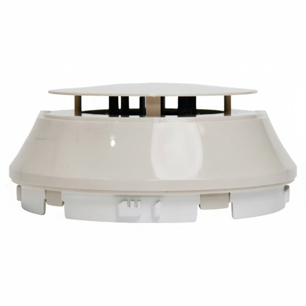 Gamewell-FCI ATD-L3R-IV intelligent thermal heat detector in ivory with Velociti clip, rated for 135°F rate-of-rise detection.