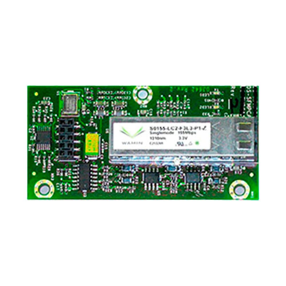 Notifier DS-SFM single-mode fiber option module, replacement part with connectors for fiber optic communication system.