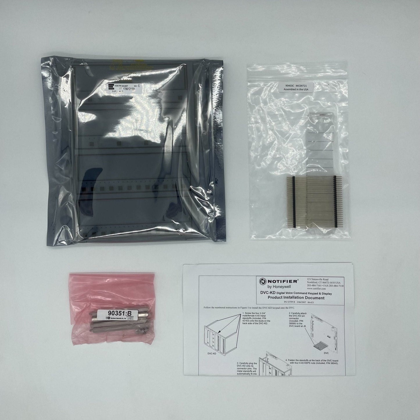 Notifier DVC-KD Voice Evacuation Module with digital keypad and display for fire alarm voice communication system.