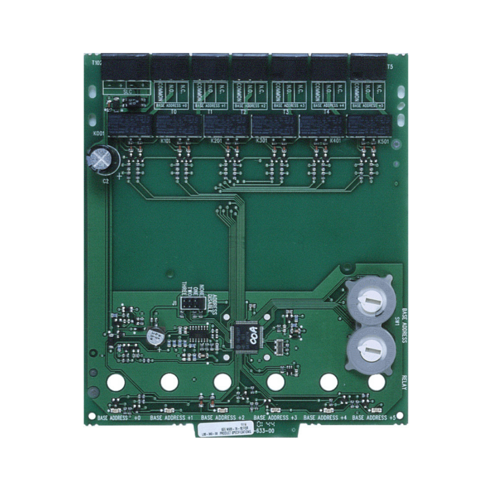 Notifier XP6-R XP Series relay control module with six relay outputs for building automation and security systems.