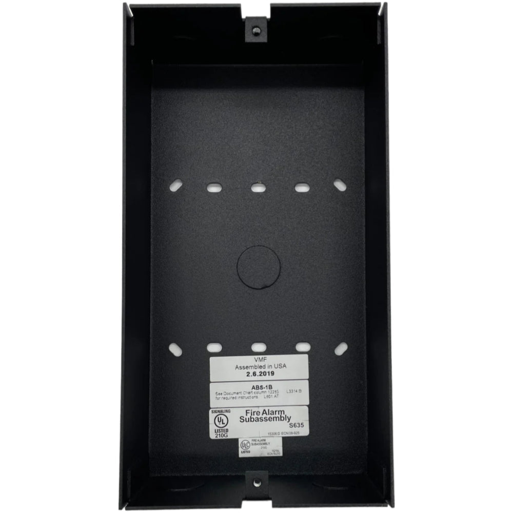 Notifier ABS-1B Annunciator Bus Satellite Module mounted on a surface box for fire alarm systems
