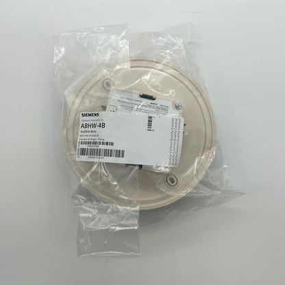 Siemens ABHW-4B Base for electrical devices, featuring a durable plastic construction with a built-in audible buzzer for alerts.