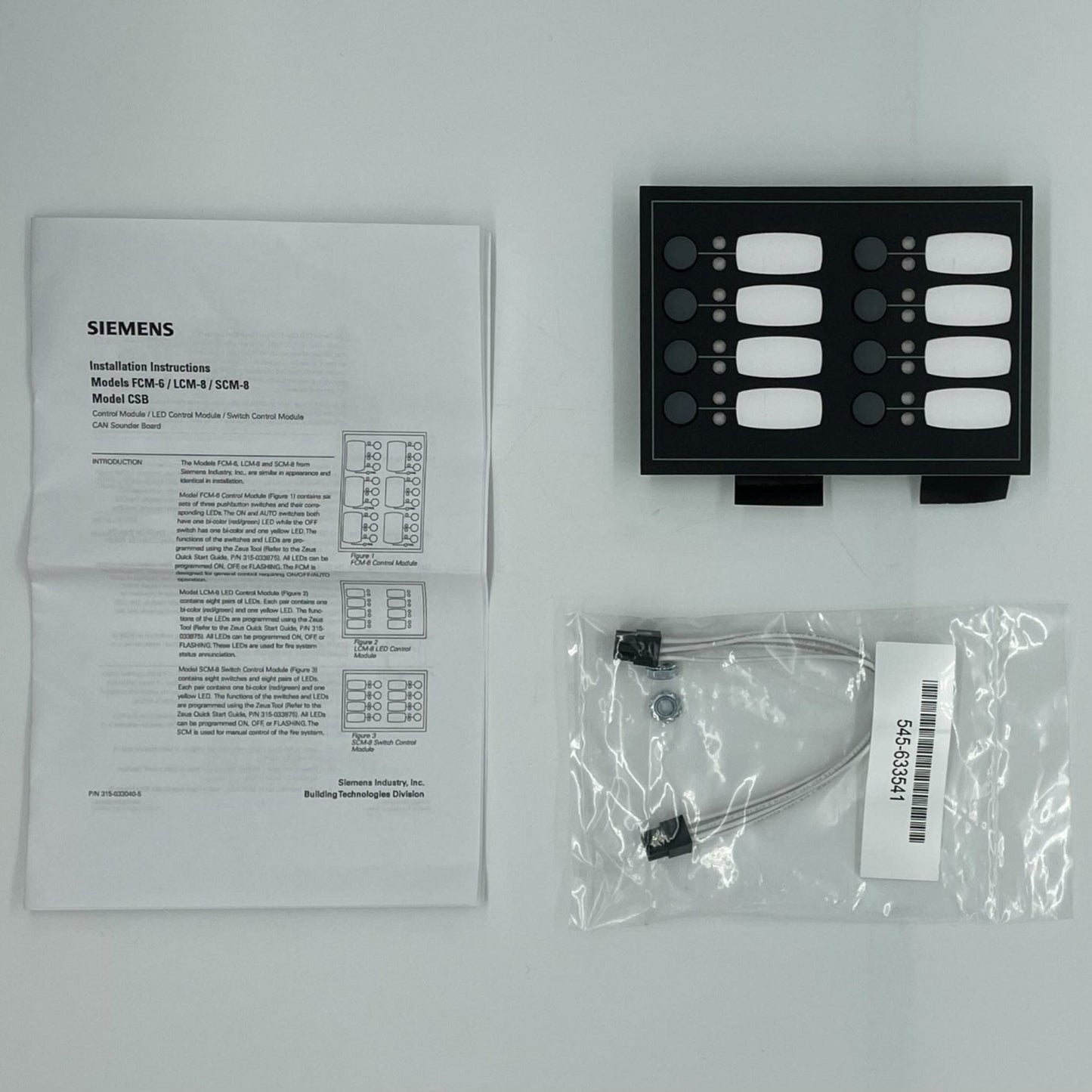 Siemens SCM-8 switch module replacement part with black and gray components, designed for industrial control systems