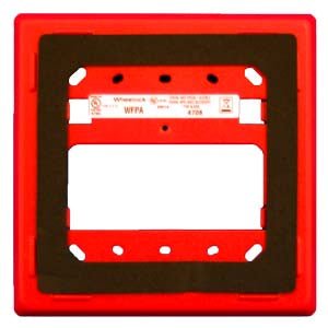Siemens WFPAS-R weatherproof flush plate replacement part with red finish, designed for Siemens toilet systems.
