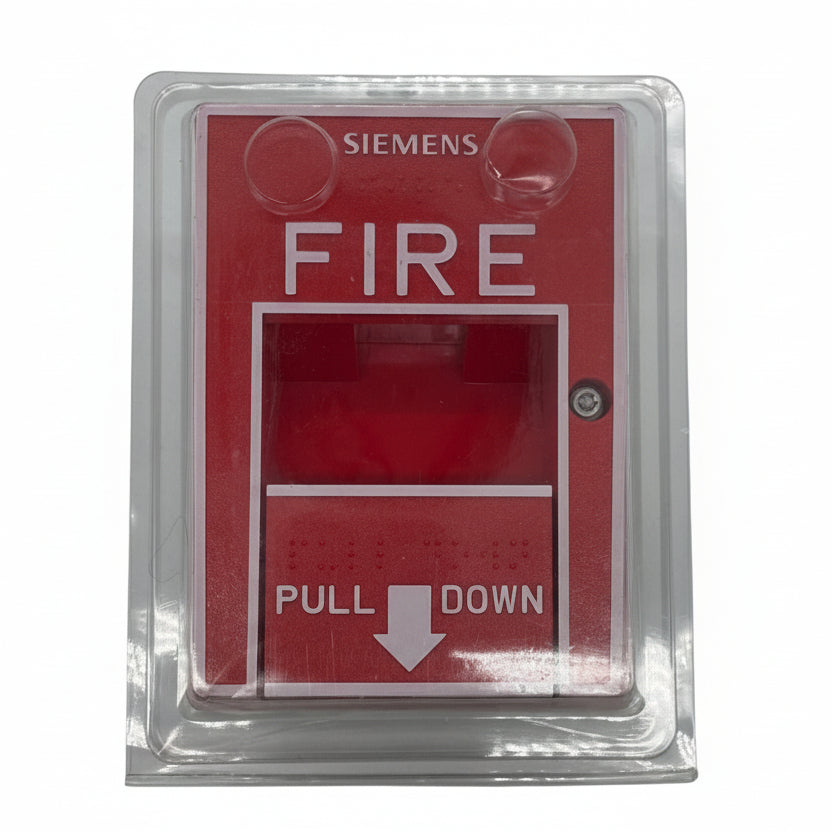 Siemens HMS-S manual pull station with single-action lever for fire alarm activation