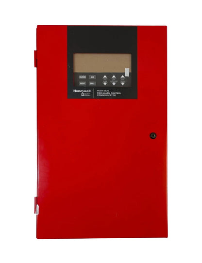 Silent Knight 6820 control panel with addressable FACP system, featuring multiple indicator points and a sleek design.