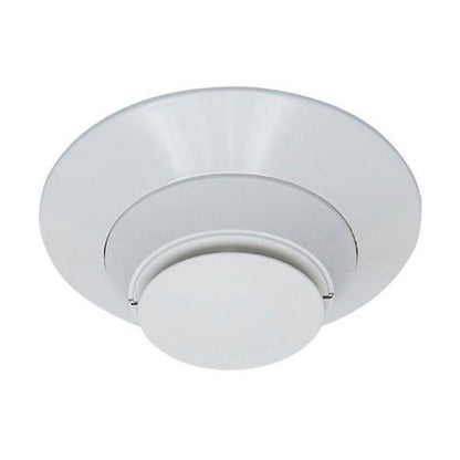 Silent Knight SK-PHOTO-W addressable photoelectric smoke detector with sensor and mounting bracket for fire safety.