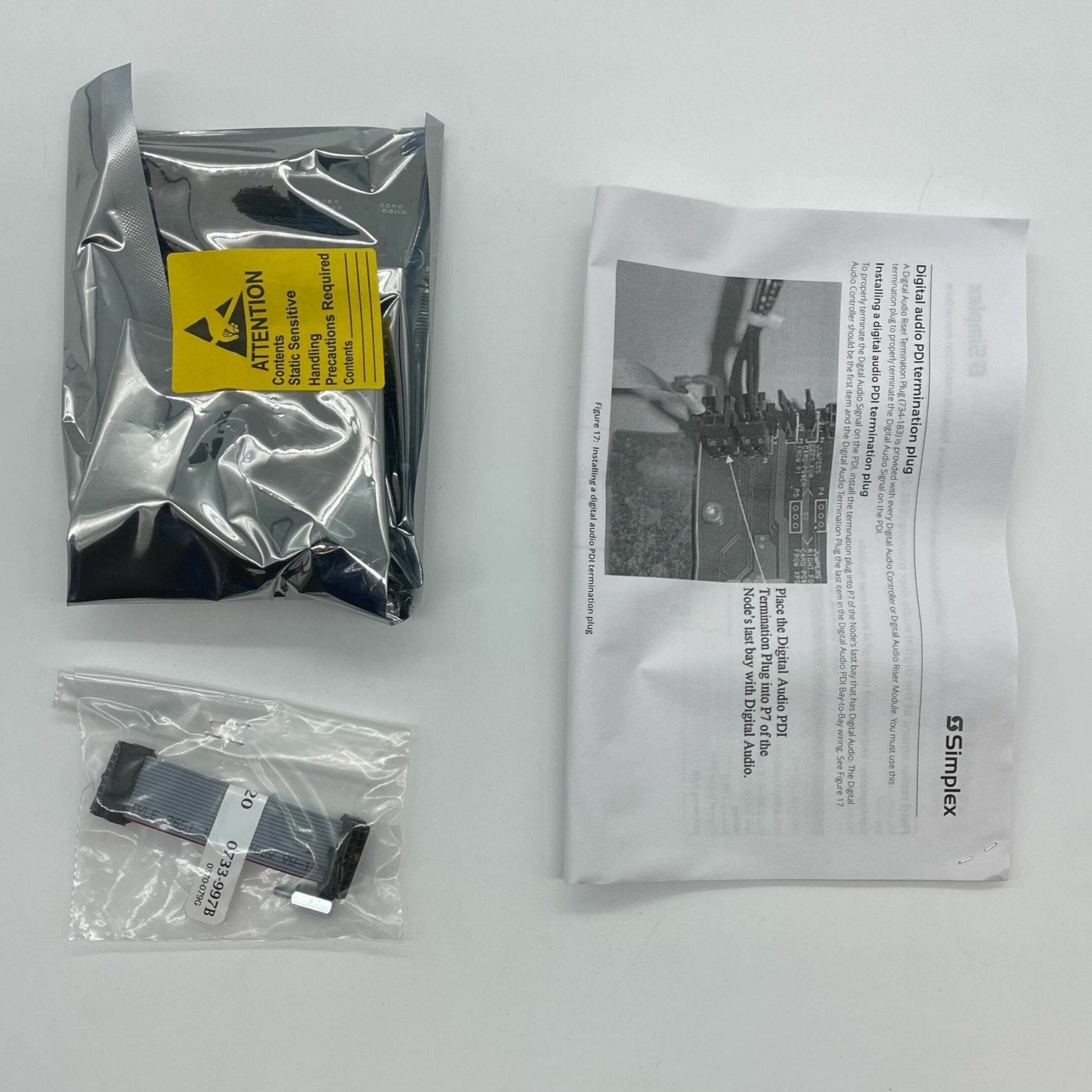 Simplex 4100-0621 4100ES Panel Module interface board with analog audio riser for security alarm systems.