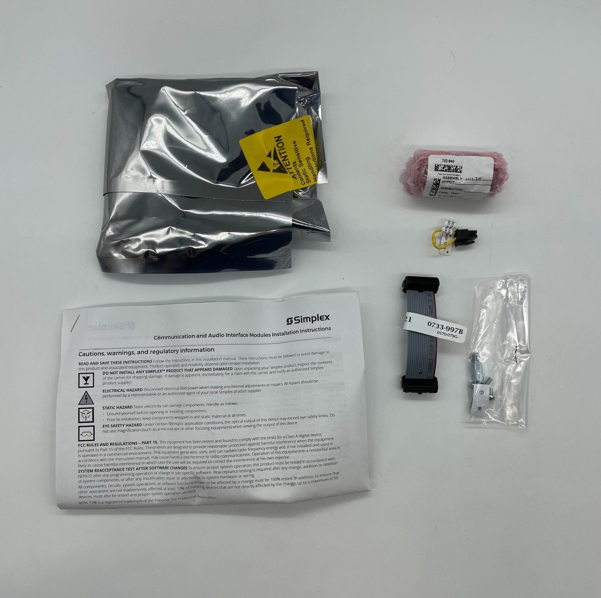 Simplex 4100-0622 4100ES Panel Module interface board for digital audio riser, designed for Simplex security systems.