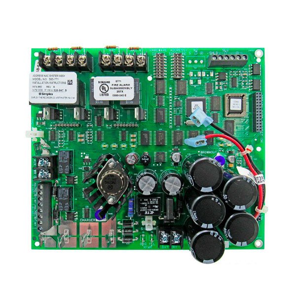 Simplex 8742-346 cable harness for Simplex fire alarm control panel, replacement part with connector and wiring visible