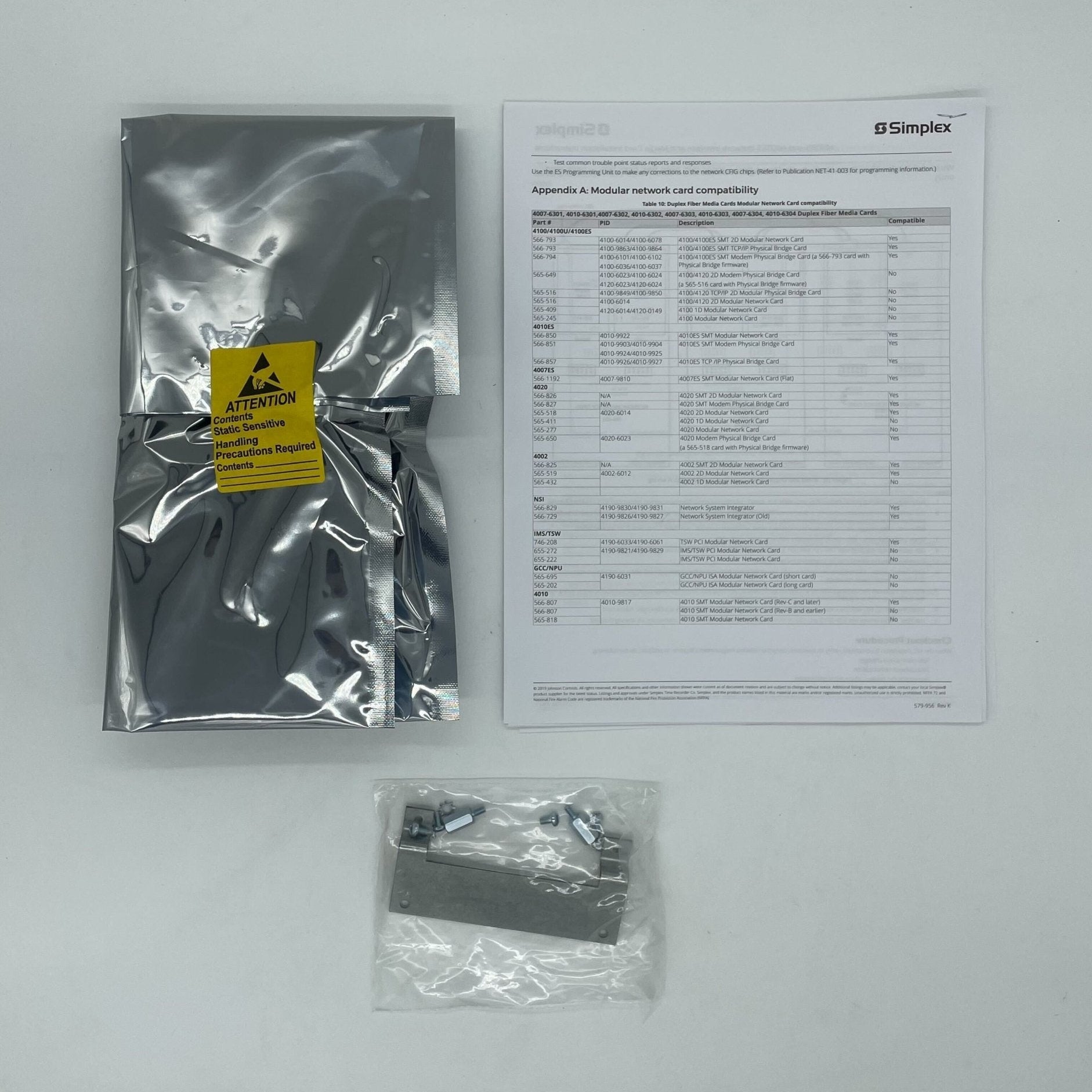 Simplex 4010-9922 4010ES Panel Module interface card, a key component of Simplex's fire alarm control system.