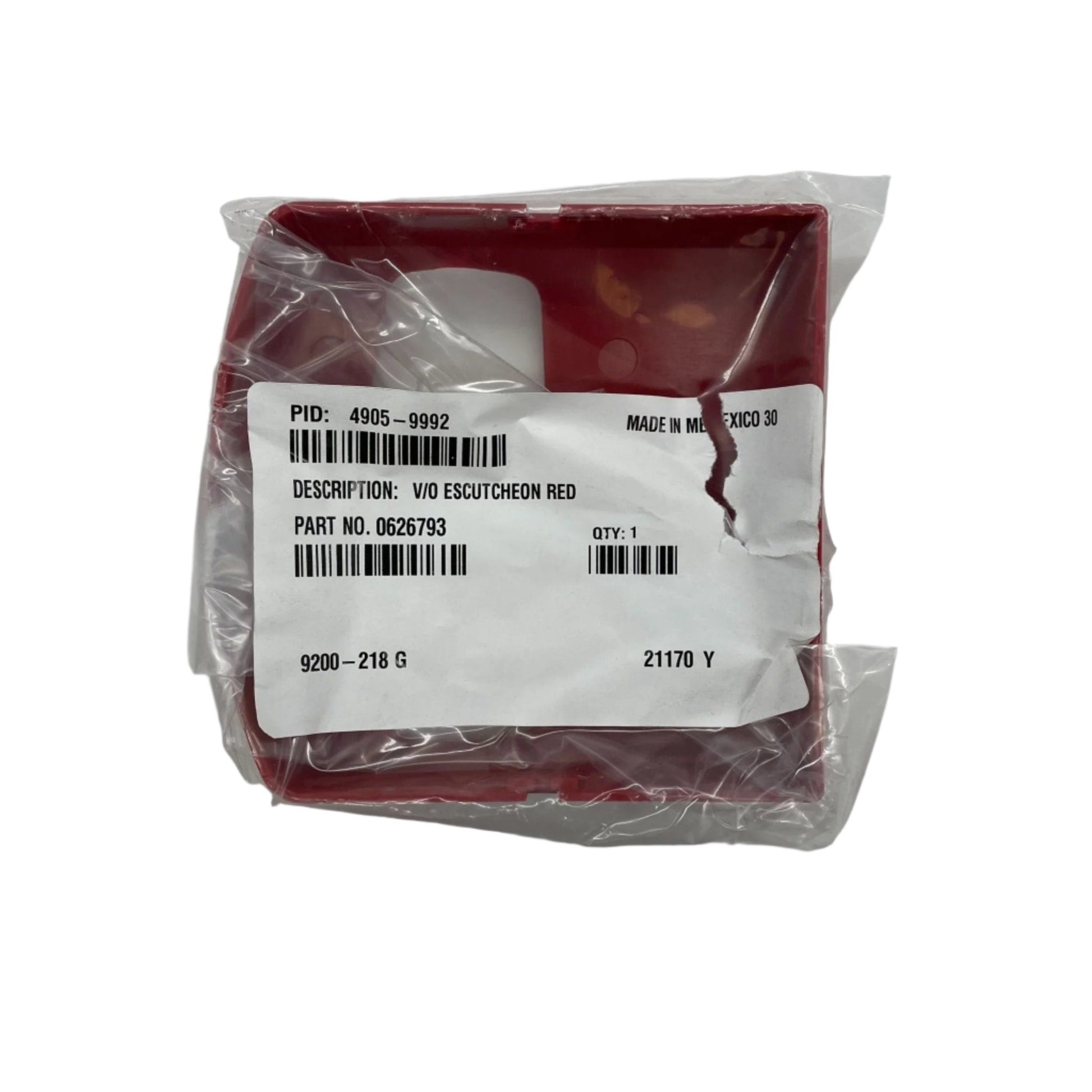 Simplex 4905-9992 TrueAlert Legacy Notification Appliance with red cover, visual fire alarm device from Simplex.