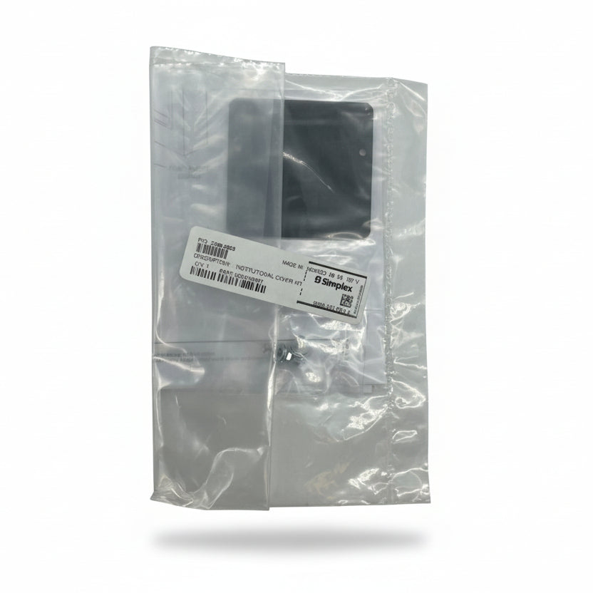Simplex 2099-9828 pull station with institutional cover kit, mounted on wall, used for emergency fire alarm activation.