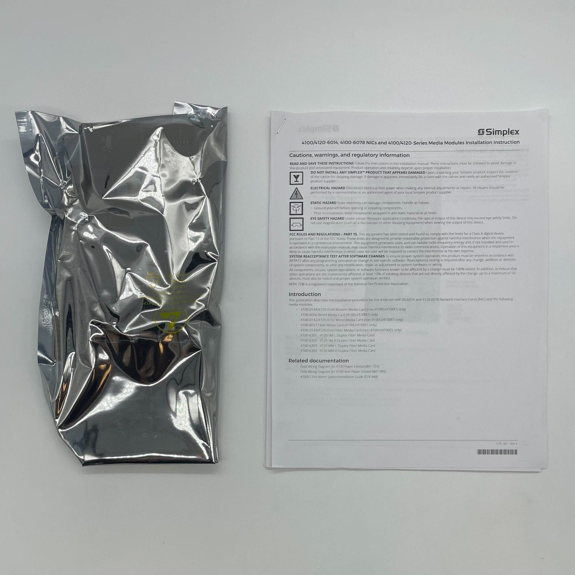 Simplex 4100-6078 4100ES Panel Module interface board for security control panels, shown in the product image.