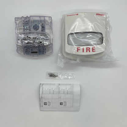 Simplex TrueAlert ES addressable wall-mount strobe light in white for visual alert and emergency notification.