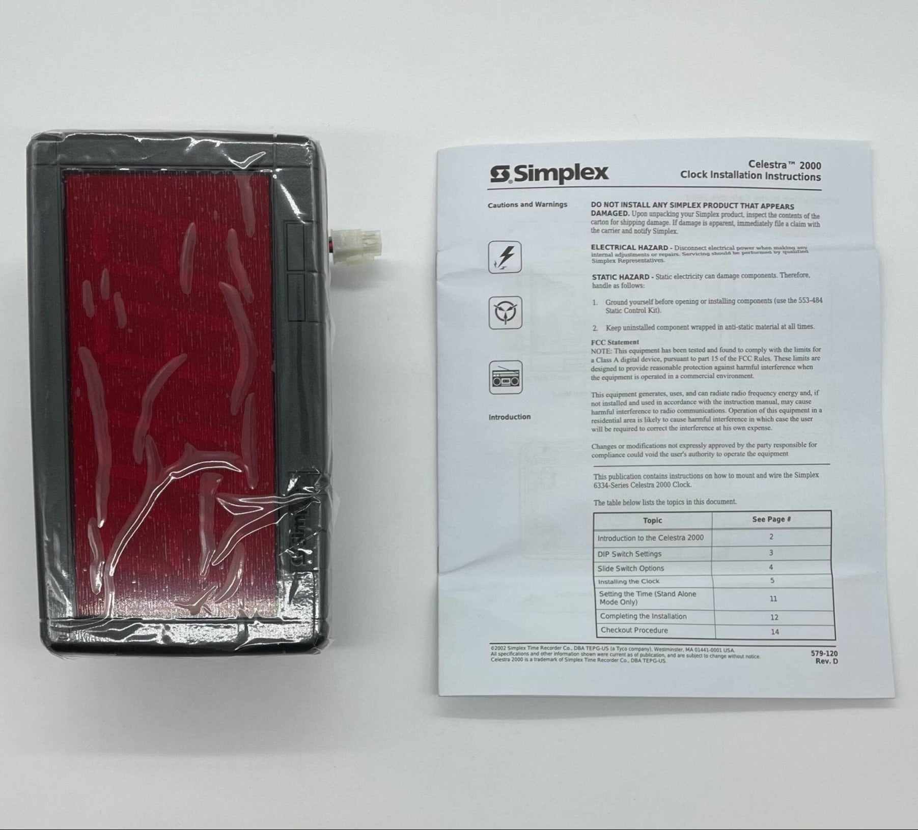 Simplex 6334-9125 Legacy Module for fire alarm panels with red LED display and 120V AC power, used as replacement part