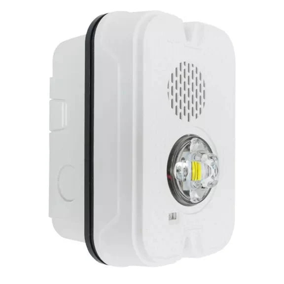 System Sensor P2GWKLED-P wall-mounted horn strobe visual device with LED alert in a compact design.
