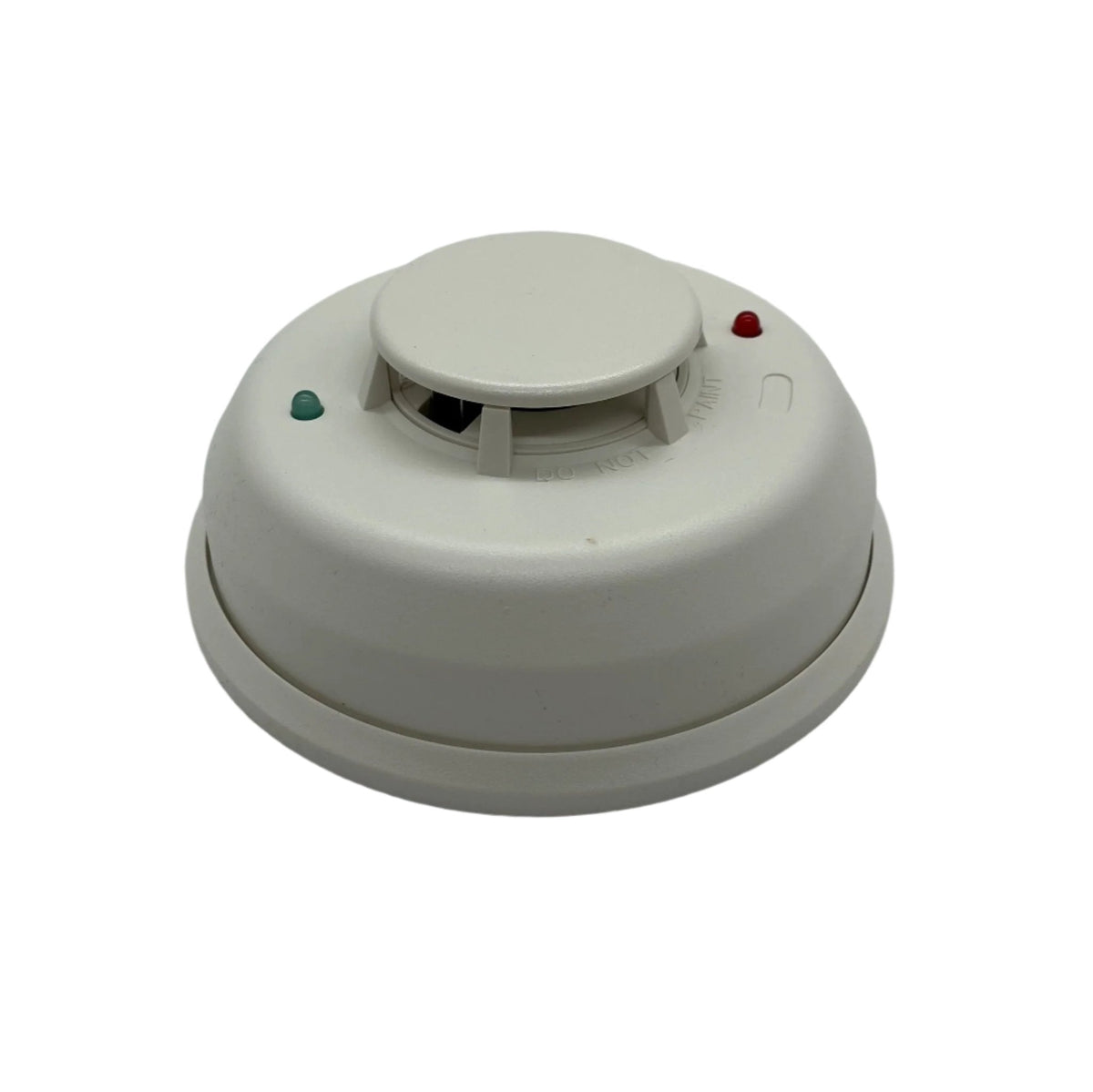 System Sensor 4WTR-B i3 4-wire smoke and heat detector with alarm and thermal sensor, mounted on ceiling.